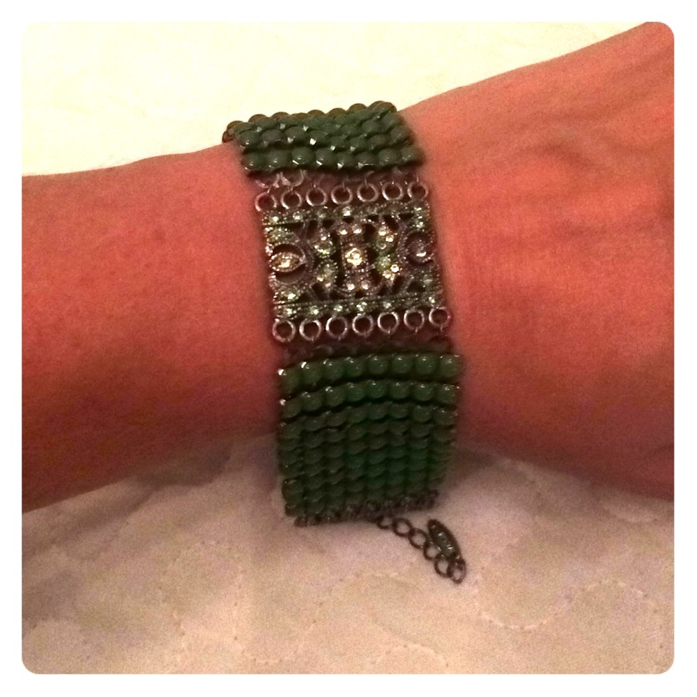 Green jewel cuff